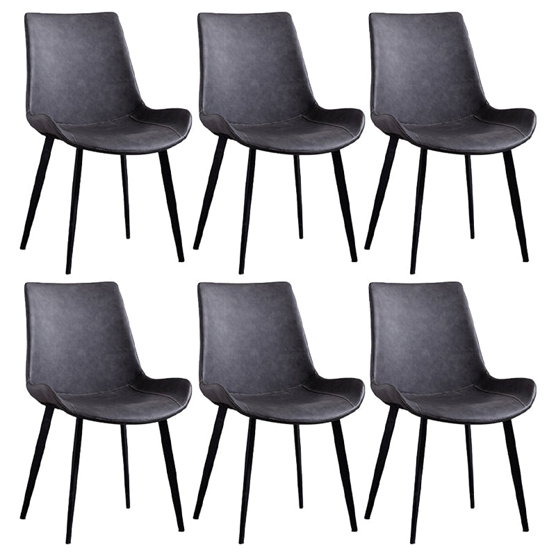 Contemporary Sintered Stone Rectangle Table Set 1/4/6 Pieces Dining Set 6 Grey Chairs Clearhalo 'Dining Room Sets' 'Dining Tables & Seating' 'dining_room_set' 'furn' 'furn_dining_room_set' 'Furniture' 'Kitchen & Dining Furniture' 5393714