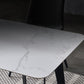 Contemporary Sintered Stone Rectangle Table Set 1/4/6 Pieces Dining Set Clearhalo 'Dining Room Sets' 'Dining Tables & Seating' 'dining_room_set' 'furn' 'furn_dining_room_set' 'Furniture' 'Kitchen & Dining Furniture' 5393715