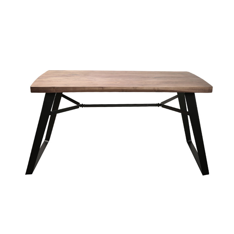 Natural and Black Dining Table Set 1/2/3/5/7 Pieces Rectangle Industrial Dinette Set Clearhalo 'Dining Room Sets' 'Dining Tables & Seating' 'dining_room_set' 'furn' 'furn_dining_room_set' 'Furniture' 'Kitchen & Dining Furniture' 5393731