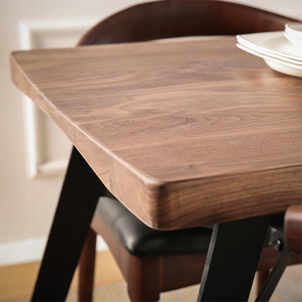 Natural and Black Dining Table Set 1/2/3/5/7 Pieces Rectangle Industrial Dinette Set Clearhalo 'Dining Room Sets' 'Dining Tables & Seating' 'dining_room_set' 'furn' 'furn_dining_room_set' 'Furniture' 'Kitchen & Dining Furniture' 5393736
