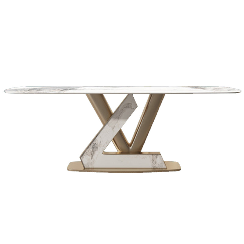 Nordic Glam Set à table rectangle de pierre fritté 1/4/5/6/7/9 Pièces