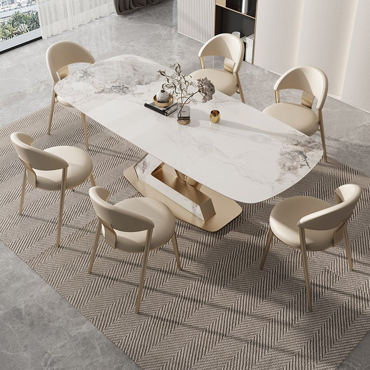 Nordic Glam Set à table rectangle de pierre fritté 1/4/5/6/7/9 Pièces