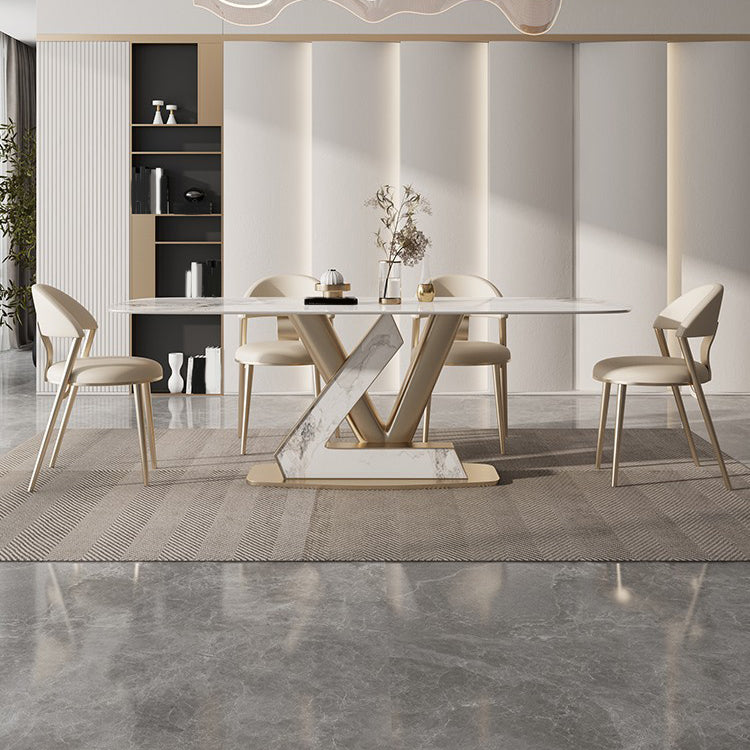 Nordic Glam Set à table rectangle de pierre fritté 1/4/5/6/7/9 Pièces