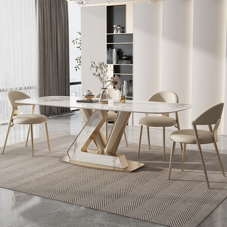 Nordic Glam Set à table rectangle de pierre fritté 1/4/5/6/7/9 Pièces