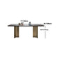 Nordic Glam Sintered Stone Rectangle Table Set 1/4/5/7 Pieces Dining Set Clearhalo 'Dining Room Sets' 'Dining Tables & Seating' 'dining_room_set' 'furn' 'furn_dining_room_set' 'Furniture' 'Kitchen & Dining Furniture' 5393788