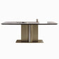 Nordic Glam Sintered Stone Rectangle Table Set 1/4/5/7 Pieces Dining Set for Home Clearhalo 'Dining Room Sets' 'Dining Tables & Seating' 'dining_room_set' 'furn' 'furn_dining_room_set' 'Furniture' 'Kitchen & Dining Furniture' 5393816