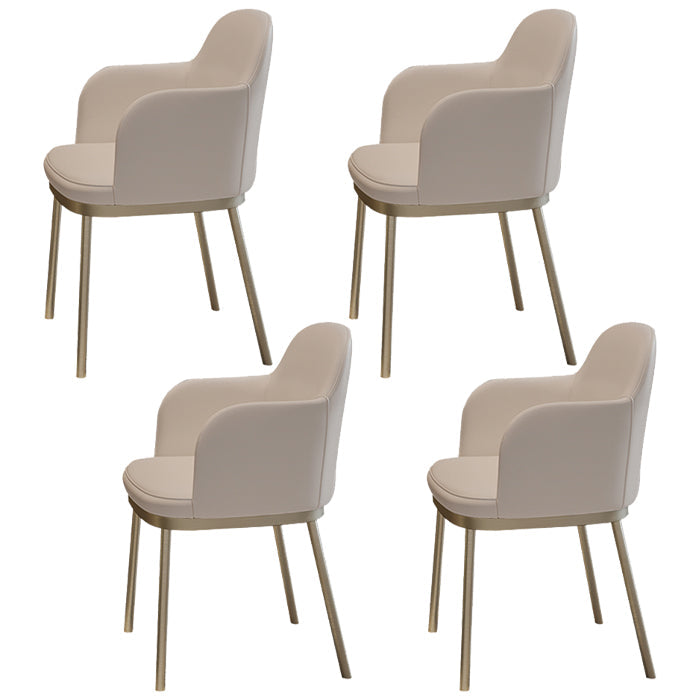 Nordic Glam Sintered Stone Rectangle Table Set 1/4/5/7 Pieces Dining Set for Home 4 White Chairs Clearhalo 'Dining Room Sets' 'Dining Tables & Seating' 'dining_room_set' 'furn' 'furn_dining_room_set' 'Furniture' 'Kitchen & Dining Furniture' 5393818