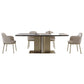 Nordic Glam Sintered Stone Rectangle Table Set 1/4/5/7 Pieces Dining Set for Home Clearhalo 'Dining Room Sets' 'Dining Tables & Seating' 'dining_room_set' 'furn' 'furn_dining_room_set' 'Furniture' 'Kitchen & Dining Furniture' 5393826