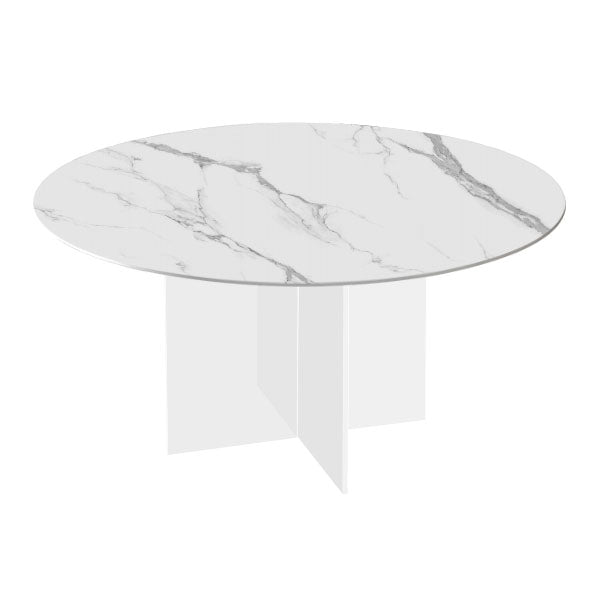 Contemporary Stone Dinner Table Round Dining Table for Dining Room Fixed Table Without Chairs Clearhalo 'Dining Tables & Seating' 'Dining Tables' 'dining_table' 'furn' 'furn_dining_table' 'Furniture' 'Kitchen & Dining Furniture' 5393870