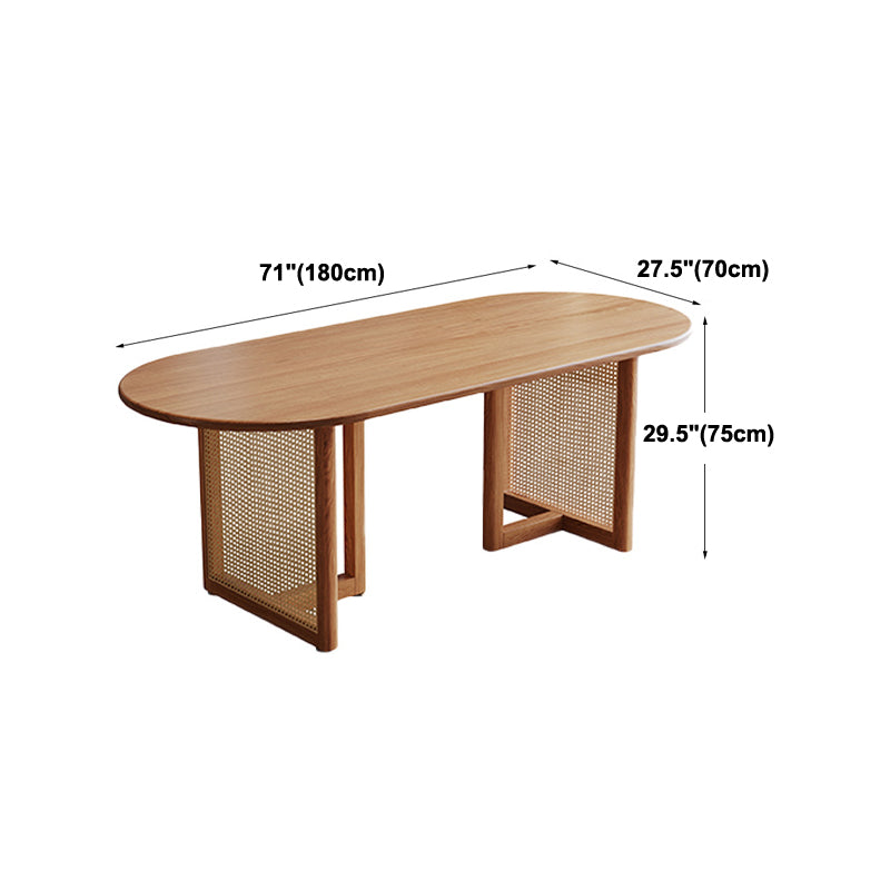Solid Wood Dining Table Natural Contemporary Style Dinette Table for Home Kitchen