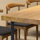 Table à manger rectangulaire avec base en fer industrielle et cadre noir