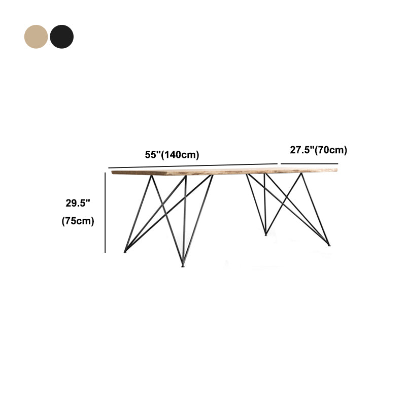 Moderne eettafel in bruine houten rechthoek eettafel voor keuken
