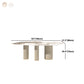 Luxury Oval Dining Table Sintered Stone Top White Metal Base Table Clearhalo 'Dining Tables & Seating' 'Dining Tables' 'dining_table' 'furn' 'furn_dining_table' 'Furniture' 'Kitchen & Dining Furniture' 5394027