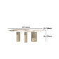 Luxury Oval Dining Table Sintered Stone Top White Metal Base Table Clearhalo 'Dining Tables & Seating' 'Dining Tables' 'dining_table' 'furn' 'furn_dining_table' 'Furniture' 'Kitchen & Dining Furniture' 5394031