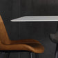 Black Frame Pedestal Casual Dining Table Modern Rectangle Dining Table with Stone Top Clearhalo 'Dining Tables & Seating' 'Dining Tables' 'dining_table' 'furn' 'furn_dining_table' 'Furniture' 'Kitchen & Dining Furniture' 5394039