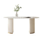 Metal Contemporary Oval Dining Table Sintered Stone Top Table for Dining Room Clearhalo 'Dining Tables & Seating' 'Dining Tables' 'dining_table' 'furn' 'furn_dining_table' 'Furniture' 'Kitchen & Dining Furniture' 5394074