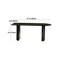 Free Form Black Dining Table Wood Table Contemporary with Double Pedestal