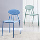 Silla de plástico contemporánea muebles laterales de comedor abiertos en acabado mate