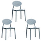 Silla de plástico contemporánea muebles laterales de comedor abiertos en acabado mate