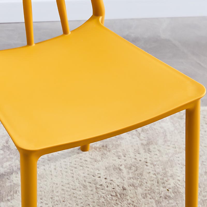 Silla de plástico contemporánea muebles laterales de comedor abiertos en acabado mate