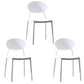 Silla de plástico contemporánea muebles laterales de comedor abiertos en acabado mate