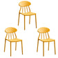 Silla de plástico contemporánea muebles laterales de comedor abiertos en acabado mate