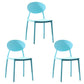 Silla de plástico contemporánea muebles laterales de comedor abiertos en acabado mate