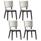 Contemporary Faux Leather Dining Chair Open Back Dining Side Furniture in Matte Finish