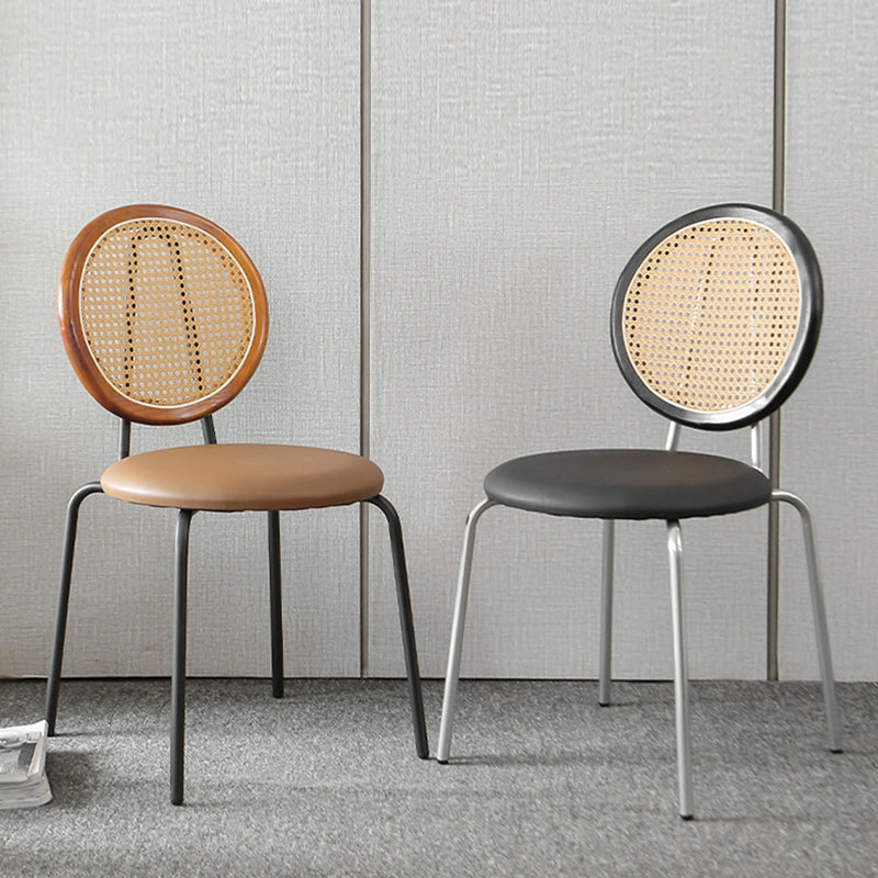 Contemporary Dining Side Chair PU Leather Stacking Side Chair Clearhalo 'Dining Chairs' 'Dining Tables & Seating' 'dining_chair' 'furn' 'furn_dining_chair' 'Furniture' 'Kitchen & Dining Furniture' 5394282