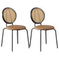 Contemporary Dining Side Chair PU Leather Stacking Side Chair Black Brown 2 Piece Set Clearhalo 'Dining Chairs' 'Dining Tables & Seating' 'dining_chair' 'furn' 'furn_dining_chair' 'Furniture' 'Kitchen & Dining Furniture' 5394287