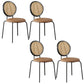 Contemporary Dining Side Chair PU Leather Stacking Side Chair Black Brown 4 Piece Set Clearhalo 'Dining Chairs' 'Dining Tables & Seating' 'dining_chair' 'furn' 'furn_dining_chair' 'Furniture' 'Kitchen & Dining Furniture' 5394288
