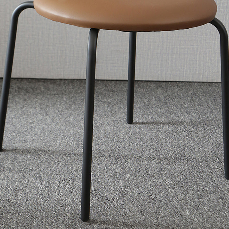 Contemporary Dining Side Chair PU Leather Stacking Side Chair Clearhalo 'Dining Chairs' 'Dining Tables & Seating' 'dining_chair' 'furn' 'furn_dining_chair' 'Furniture' 'Kitchen & Dining Furniture' 5394291