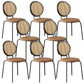 Contemporary Dining Side Chair PU Leather Stacking Side Chair Black Brown 8 Piece Set Clearhalo 'Dining Chairs' 'Dining Tables & Seating' 'dining_chair' 'furn' 'furn_dining_chair' 'Furniture' 'Kitchen & Dining Furniture' 5394293