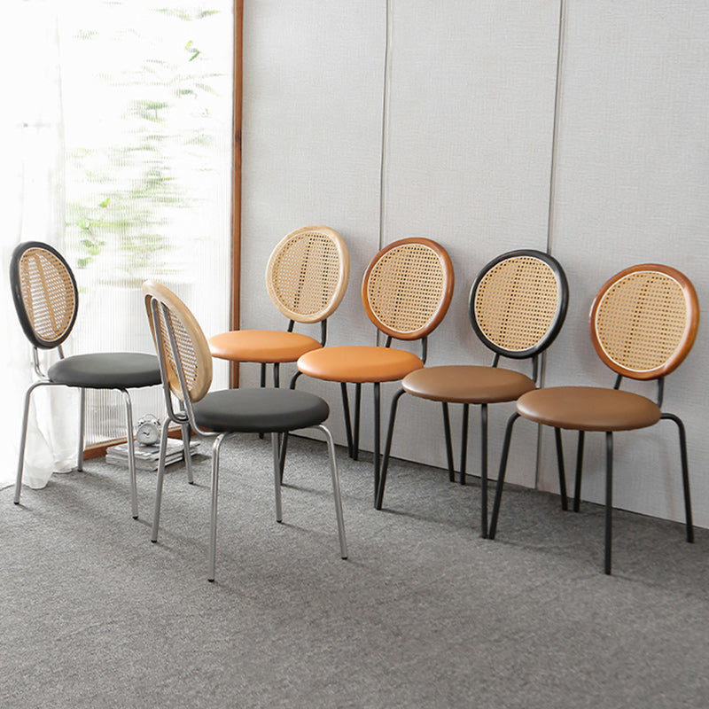 Contemporary Dining Side Chair PU Leather Stacking Side Chair Clearhalo 'Dining Chairs' 'Dining Tables & Seating' 'dining_chair' 'furn' 'furn_dining_chair' 'Furniture' 'Kitchen & Dining Furniture' 5394297