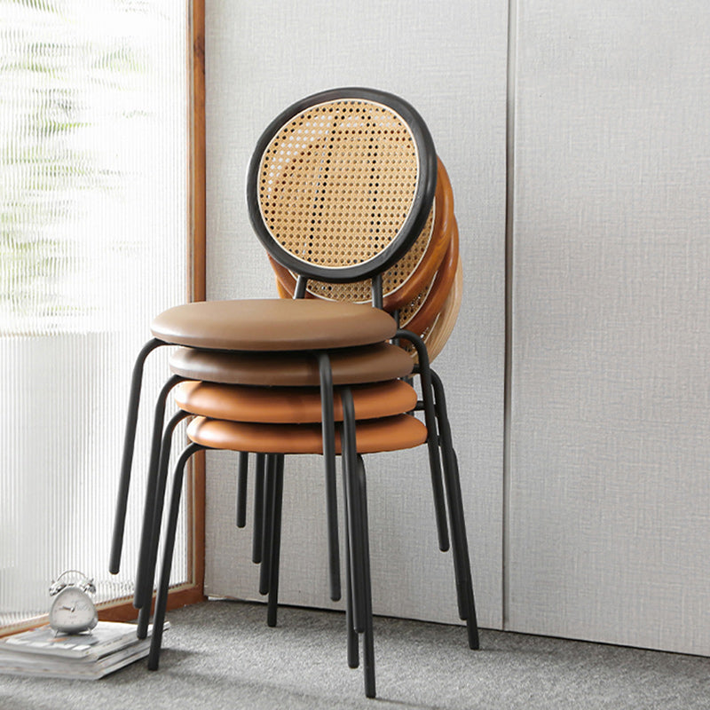 Contemporary Dining Side Chair PU Leather Stacking Side Chair Clearhalo 'Dining Chairs' 'Dining Tables & Seating' 'dining_chair' 'furn' 'furn_dining_chair' 'Furniture' 'Kitchen & Dining Furniture' 5394298