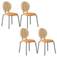 Contemporary Dining Side Chair PU Leather Stacking Side Chair Wood Camel 4 Piece Set Clearhalo 'Dining Chairs' 'Dining Tables & Seating' 'dining_chair' 'furn' 'furn_dining_chair' 'Furniture' 'Kitchen & Dining Furniture' 5394304
