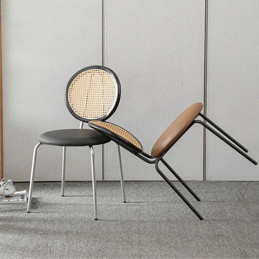 Contemporary Dining Side Chair PU Leather Stacking Side Chair Clearhalo 'Dining Chairs' 'Dining Tables & Seating' 'dining_chair' 'furn' 'furn_dining_chair' 'Furniture' 'Kitchen & Dining Furniture' 5394305