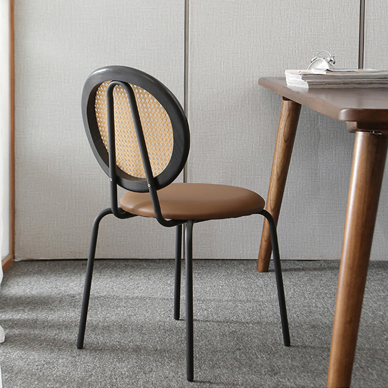 Contemporary Dining Side Chair PU Leather Stacking Side Chair Clearhalo 'Dining Chairs' 'Dining Tables & Seating' 'dining_chair' 'furn' 'furn_dining_chair' 'Furniture' 'Kitchen & Dining Furniture' 5394307