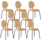 Contemporary Dining Side Chair PU Leather Stacking Side Chair Wood Camel 8 Piece Set Clearhalo 'Dining Chairs' 'Dining Tables & Seating' 'dining_chair' 'furn' 'furn_dining_chair' 'Furniture' 'Kitchen & Dining Furniture' 5394308