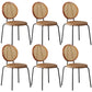 Contemporary Dining Side Chair PU Leather Stacking Side Chair Walnut Brown 6 Piece Set Clearhalo 'Dining Chairs' 'Dining Tables & Seating' 'dining_chair' 'furn' 'furn_dining_chair' 'Furniture' 'Kitchen & Dining Furniture' 5394311