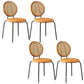 Contemporary Dining Side Chair PU Leather Stacking Side Chair Walnut Camel 4 Piece Set Clearhalo 'Dining Chairs' 'Dining Tables & Seating' 'dining_chair' 'furn' 'furn_dining_chair' 'Furniture' 'Kitchen & Dining Furniture' 5394314