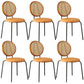 Contemporary Dining Side Chair PU Leather Stacking Side Chair Walnut Camel 6 Piece Set Clearhalo 'Dining Chairs' 'Dining Tables & Seating' 'dining_chair' 'furn' 'furn_dining_chair' 'Furniture' 'Kitchen & Dining Furniture' 5394315