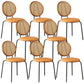 Contemporary Dining Side Chair PU Leather Stacking Side Chair Walnut Camel 8 Piece Set Clearhalo 'Dining Chairs' 'Dining Tables & Seating' 'dining_chair' 'furn' 'furn_dining_chair' 'Furniture' 'Kitchen & Dining Furniture' 5394316