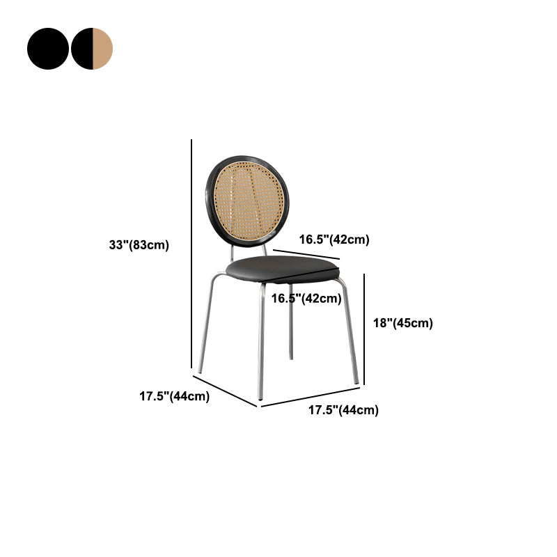 Contemporary Dining Side Chair PU Leather Stacking Side Chair Clearhalo 'Dining Chairs' 'Dining Tables & Seating' 'dining_chair' 'furn' 'furn_dining_chair' 'Furniture' 'Kitchen & Dining Furniture' 5394317