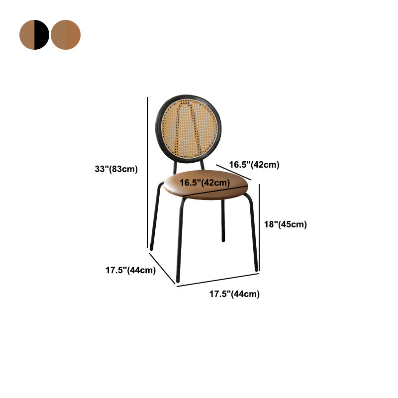 Contemporary Dining Side Chair PU Leather Stacking Side Chair Clearhalo 'Dining Chairs' 'Dining Tables & Seating' 'dining_chair' 'furn' 'furn_dining_chair' 'Furniture' 'Kitchen & Dining Furniture' 5394318