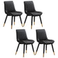 Silla de comedor Glam de piel sintética, silla Parsons con acabado mate para el hogar