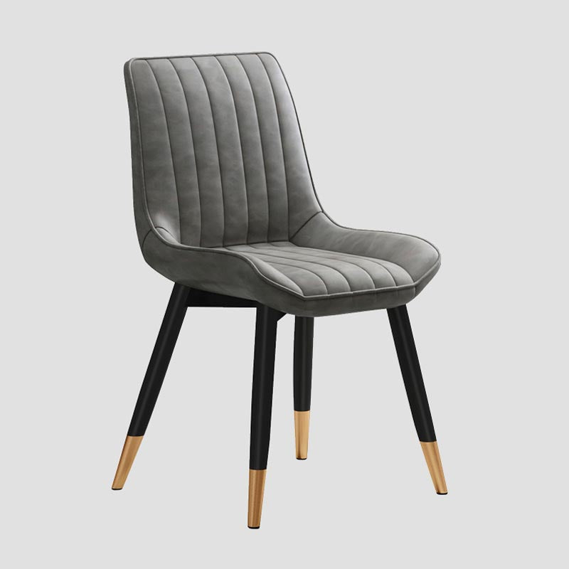 Silla de comedor Glam de piel sintética, silla Parsons con acabado mate para el hogar