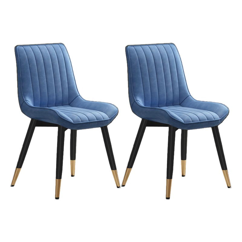 Silla de comedor Glam de piel sintética, silla Parsons con acabado mate para el hogar
