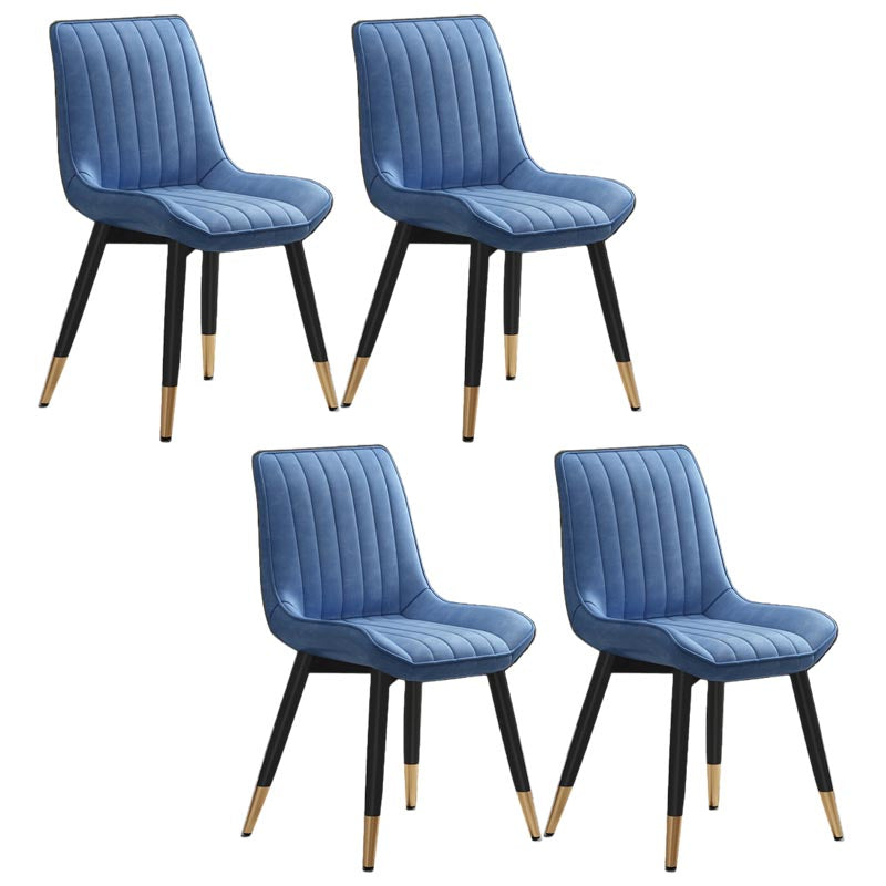 Silla de comedor Glam de piel sintética, silla Parsons con acabado mate para el hogar