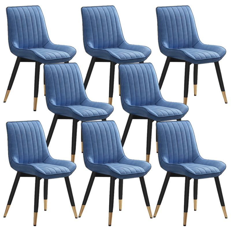 Silla de comedor Glam de piel sintética, silla Parsons con acabado mate para el hogar